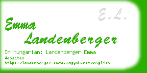 emma landenberger business card